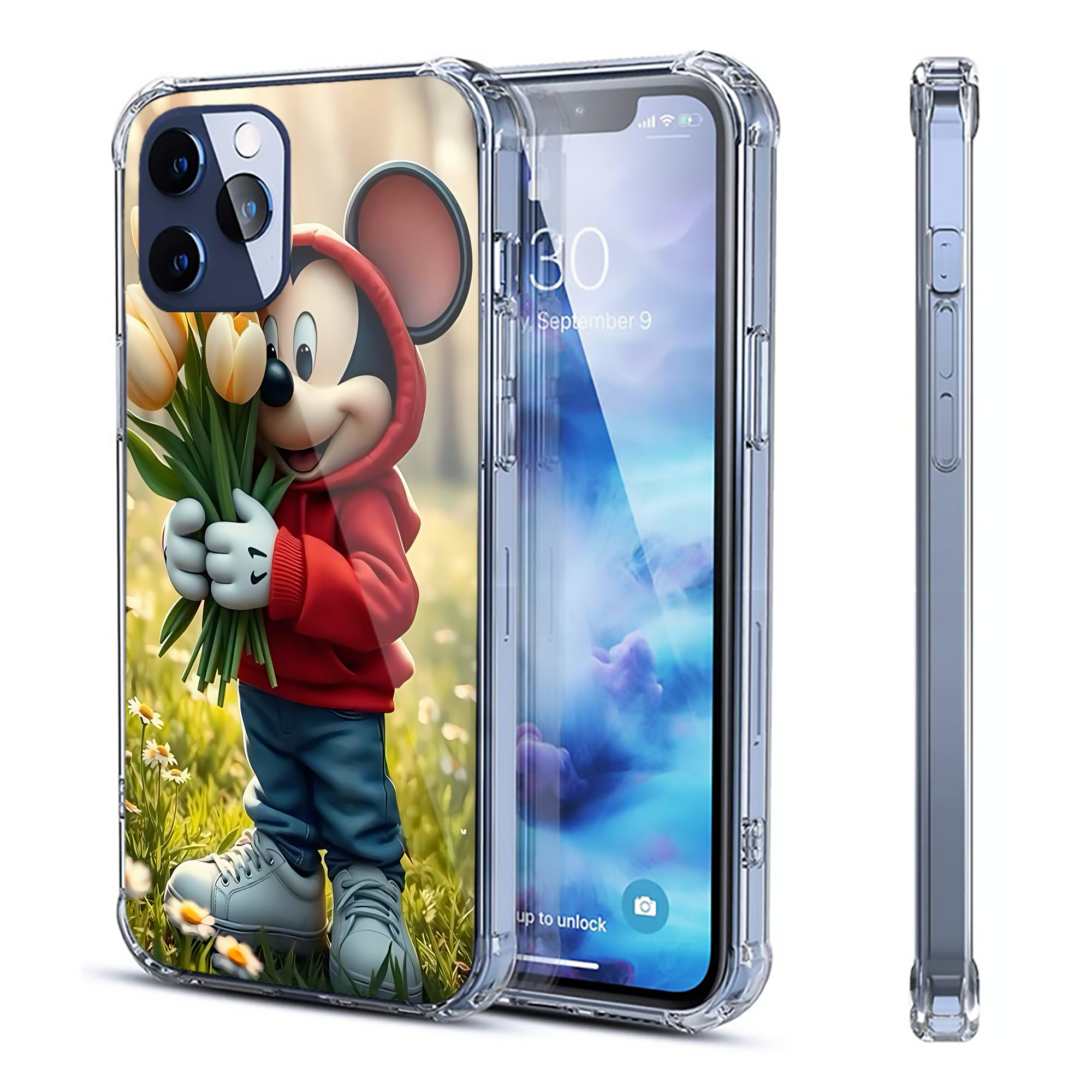 ミッキーマウス Mickey Mouse 【iPhone 12シリーズ対応】透明スマホケース（クリアソフトケース）